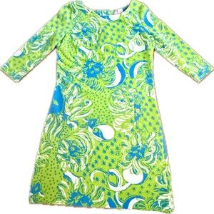 Lilly Pulitzer Green and Blue Swirl Dress